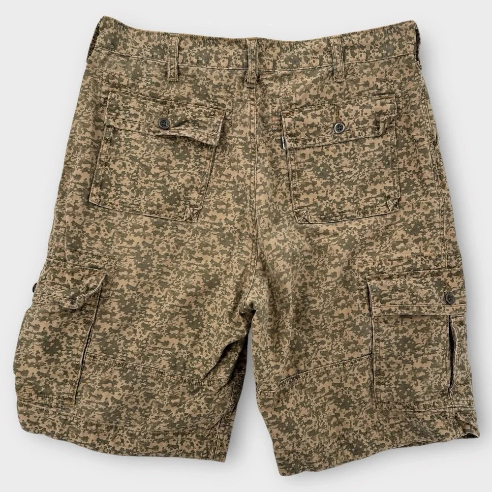 Levis Shorts‎ Mens 38 Desert Camo Cargo Surplus Hiking Cotton Pockets Pixelated